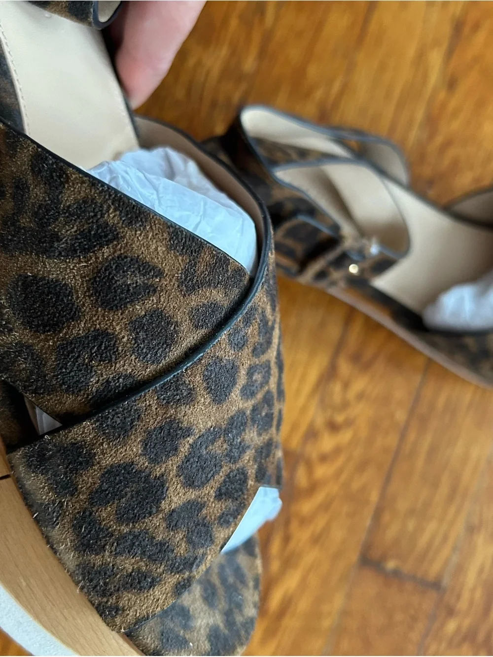 Never Worn! Veronica Beard Leopard-Print Platform Wedge Sandals in Brown